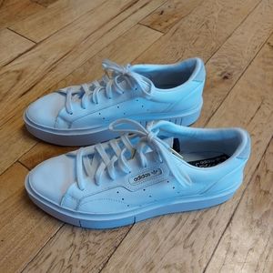 Adidas sleek leather sneakers